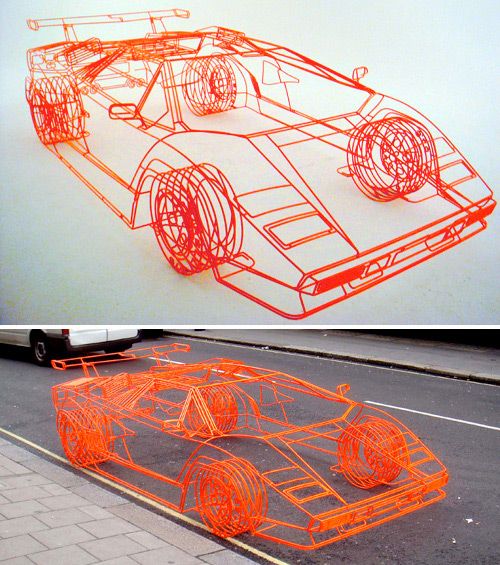Lamborghini из проволоки