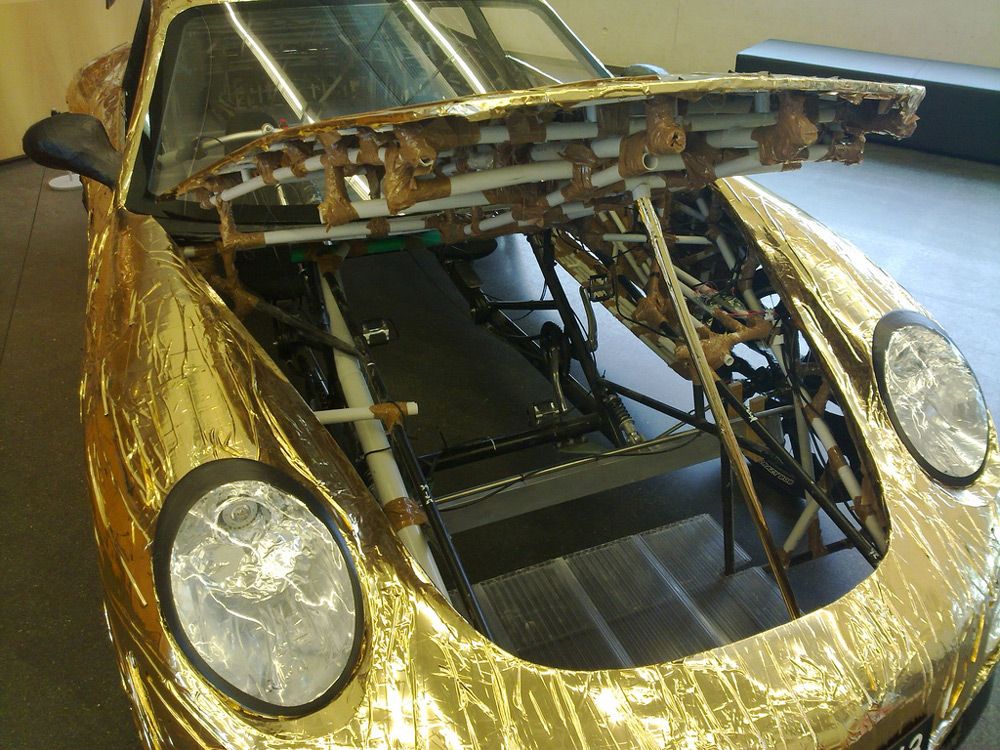 Porsche Ferdinand GT3 RS с велосипедом внутри